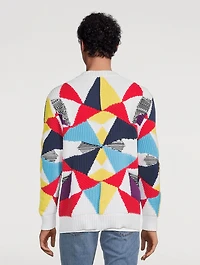 Cotton-Blend V-Neck Cardigan