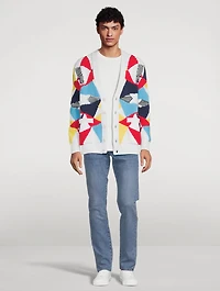 Cotton-Blend V-Neck Cardigan