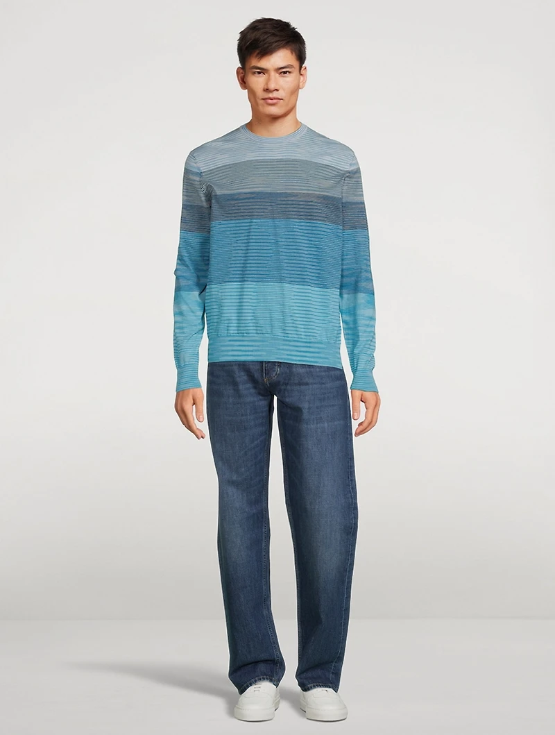 Cotton-Blend Crewneck Sweater