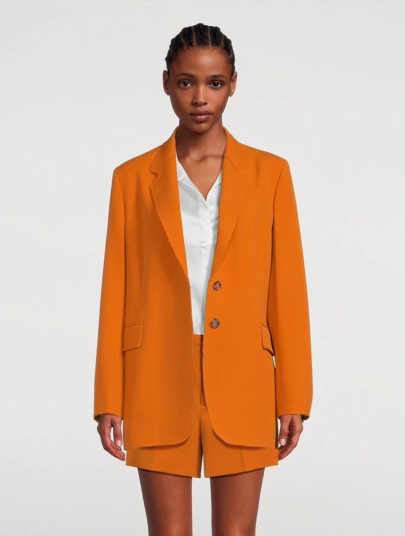 Oversized Raw-Edge Blazer