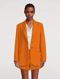 Oversized Raw-Edge Blazer