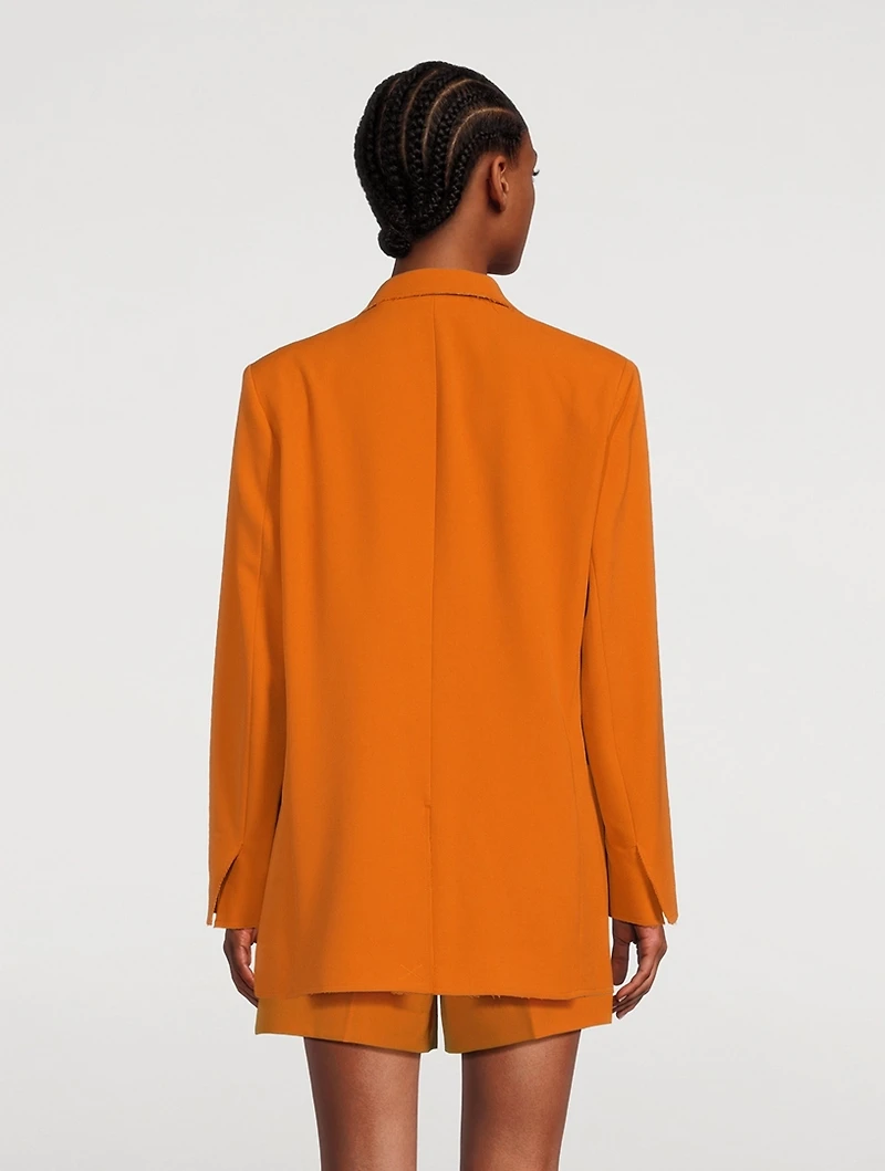 Oversized Raw-Edge Blazer