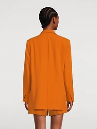 Oversized Raw-Edge Blazer