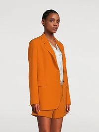 Oversized Raw-Edge Blazer