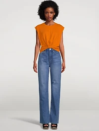 Knotted Rolled T-Shirt