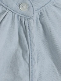 Ruffled Denim Blouse