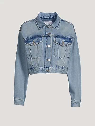 Le Cropped Oversized Denim Jacket