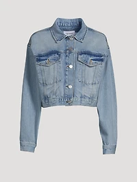 Le Cropped Oversized Denim Jacket
