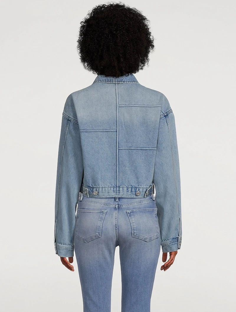 Le Cropped Oversized Denim Jacket