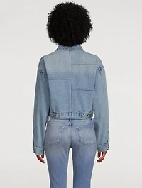 Le Cropped Oversized Denim Jacket