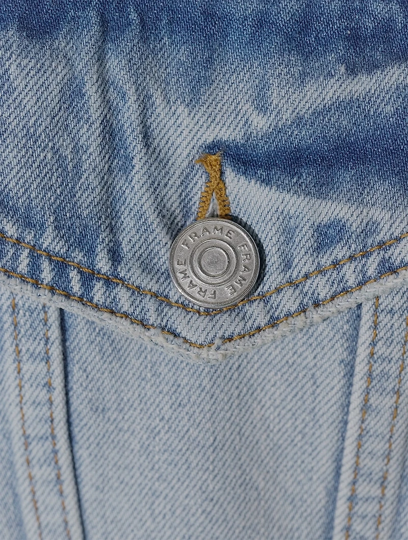 Le Cropped Oversized Denim Jacket