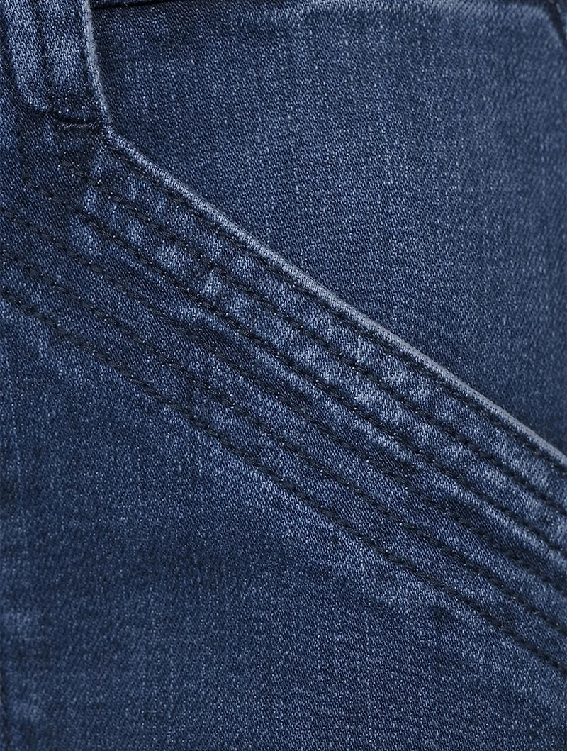 Le High Trapunto Stitch Flare Jeans