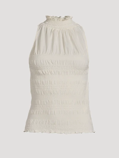 Smocked Knit Halter Top