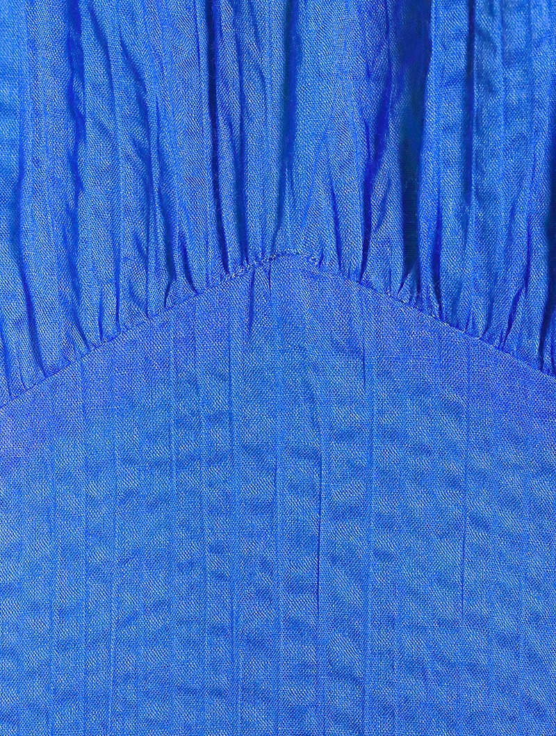 Gathered Seam Midi Dress