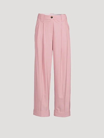 Mid-Rise Straight-Leg Trousers