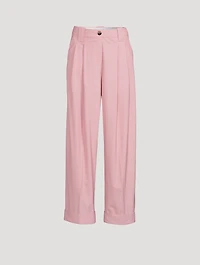Mid-Rise Straight-Leg Trousers