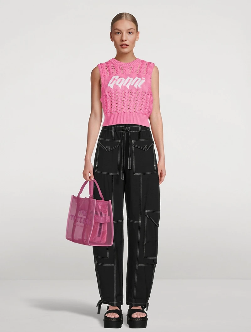 Light Slub High Waist Pocket Pants