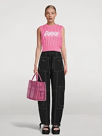 Light Slub High Waist Pocket Pants