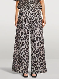 Jozey Wide-Leg Jeans Leopard Print