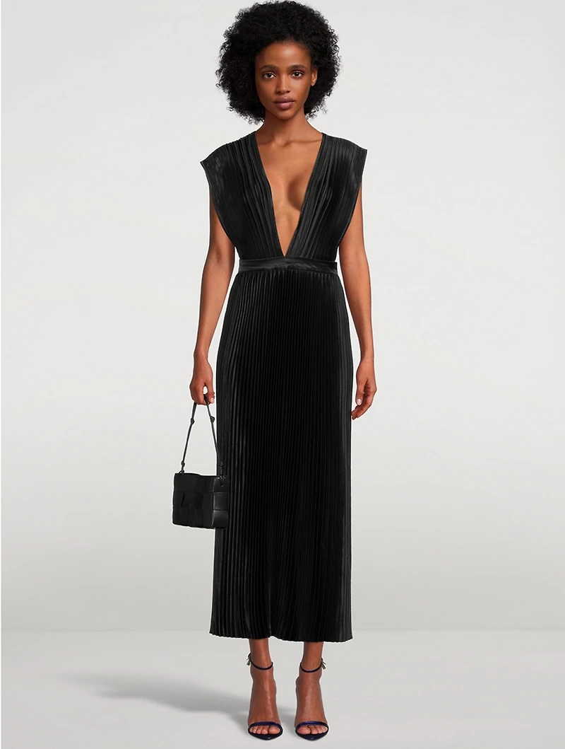 Gala Pleated Gown