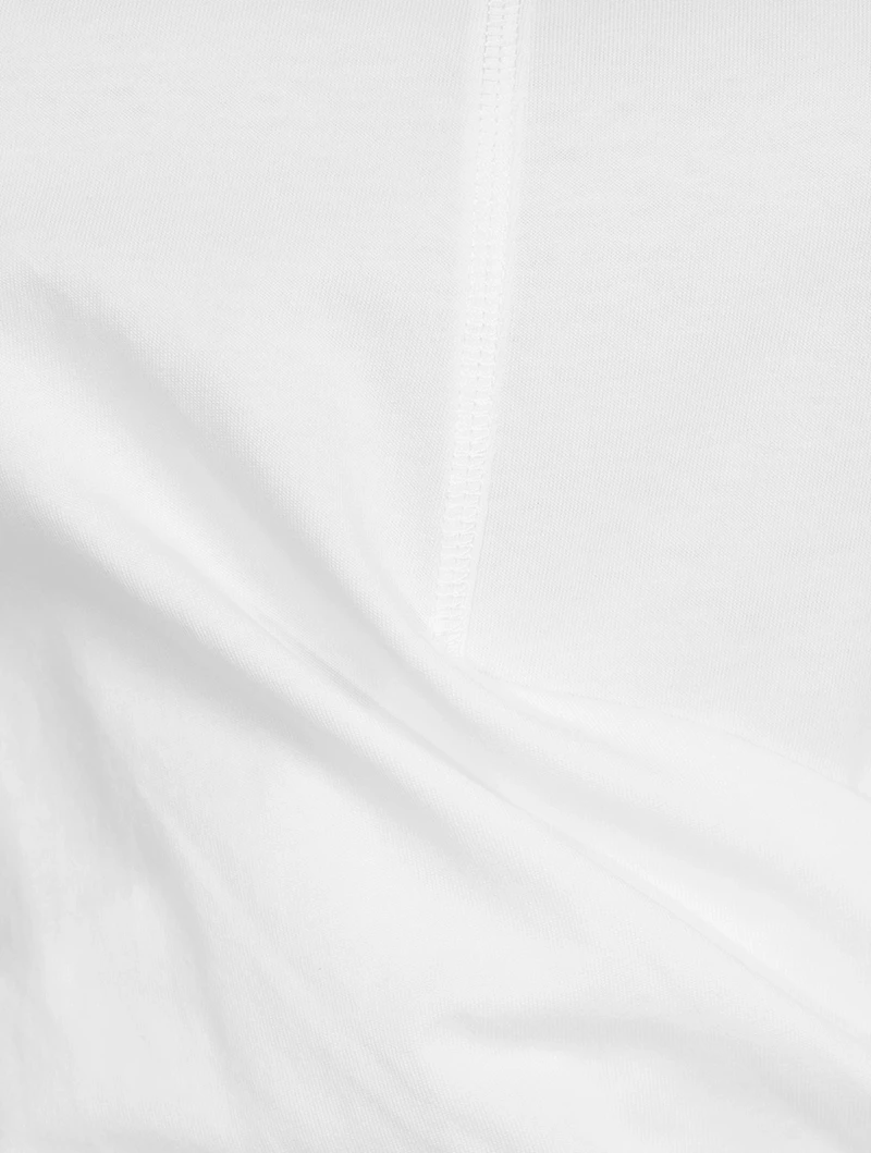Rolled-Sleeve Draped Jersey T-Shirt