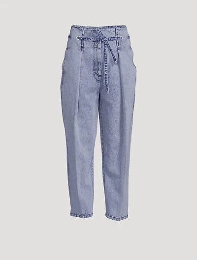 Drawstring Origami Tapered Jeans