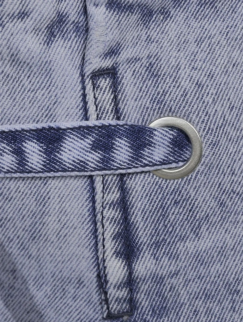 Drawstring Origami Tapered Jeans
