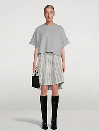 Patched Sweatshirt Combo Dress
