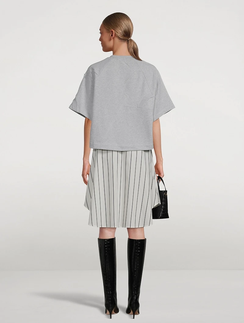 Patched Sweatshirt Combo Dress