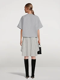 Patched Sweatshirt Combo Dress