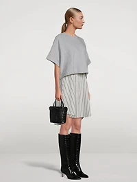 Patched Sweatshirt Combo Dress