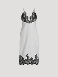 Stoned-Washed Denim Slip Dress