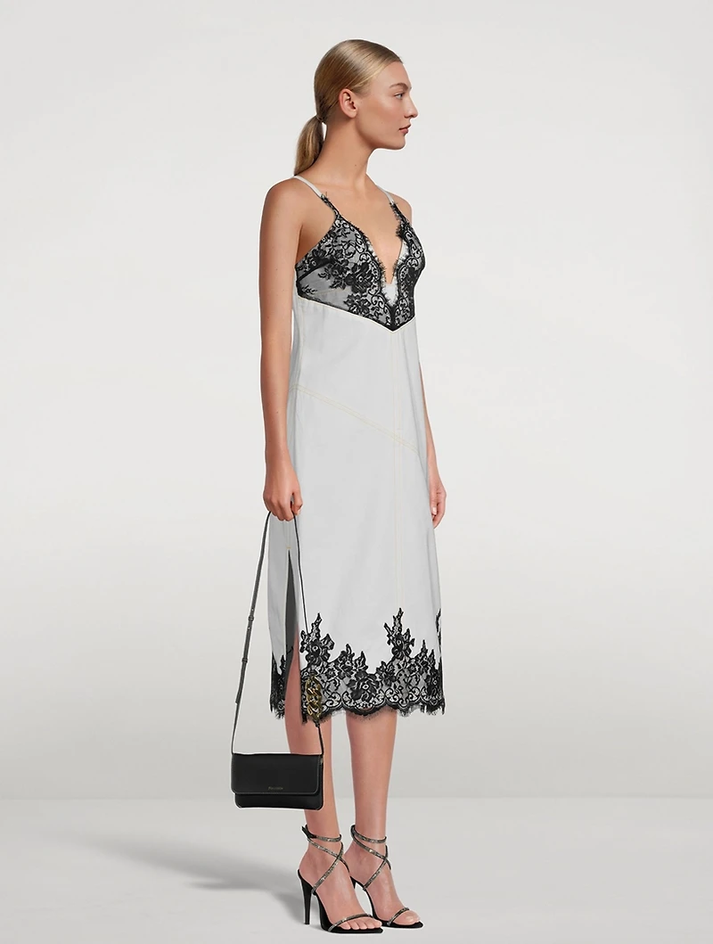 Stoned-Washed Denim Slip Dress