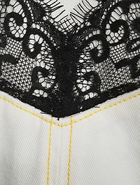 Stoned-Washed Denim Slip Dress