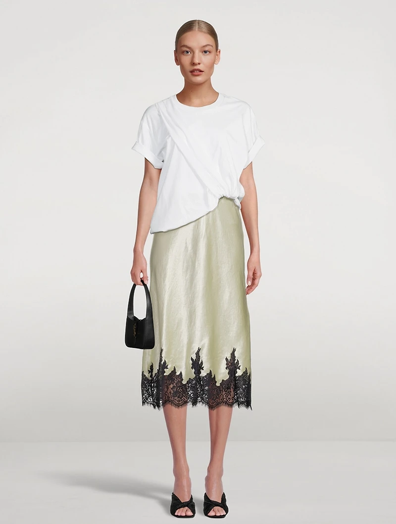 Draped T-Shirt Combo Dress