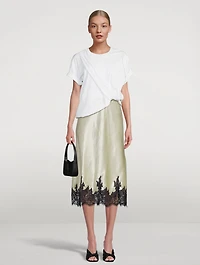 Draped T-Shirt Combo Dress