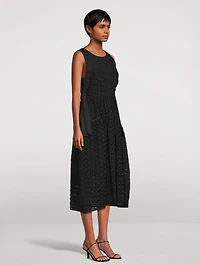 Taffeta Check Midi Dress