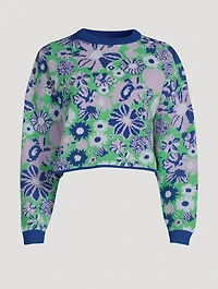 Mickey Floral Jacquard Sweater