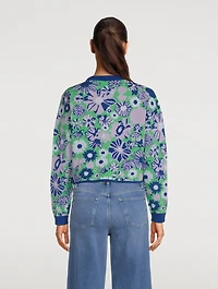 Mickey Floral Jacquard Sweater