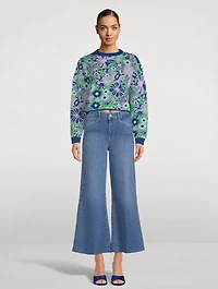 Mickey Floral Jacquard Sweater