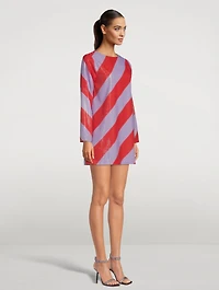 Tabitha Sequin Striped Mini Dress