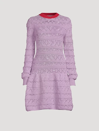 Danica Pointelle Knit Mini Dress