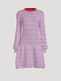 Danica Pointelle Knit Mini Dress
