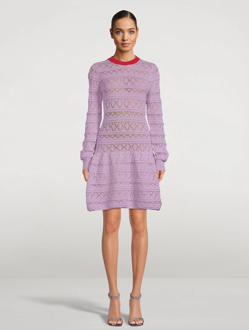 Danica Pointelle Knit Mini Dress