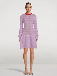 Danica Pointelle Knit Mini Dress