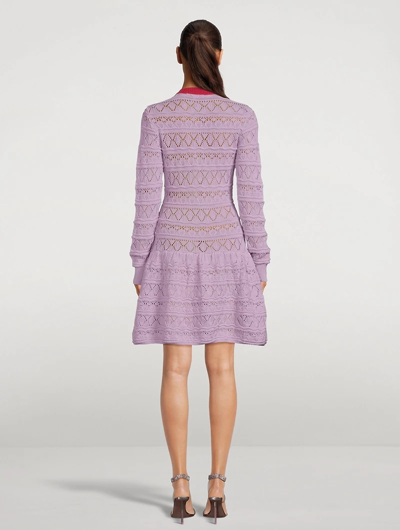 Danica Pointelle Knit Mini Dress