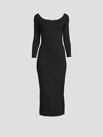 Coralinda Off-The-Shoulder Scuba Dress