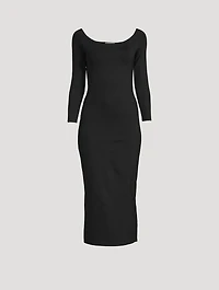 Coralinda Off-The-Shoulder Scuba Dress