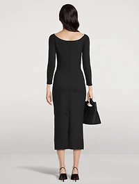Coralinda Off-The-Shoulder Scuba Dress