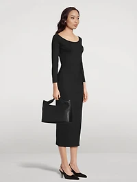 Coralinda Off-The-Shoulder Scuba Dress